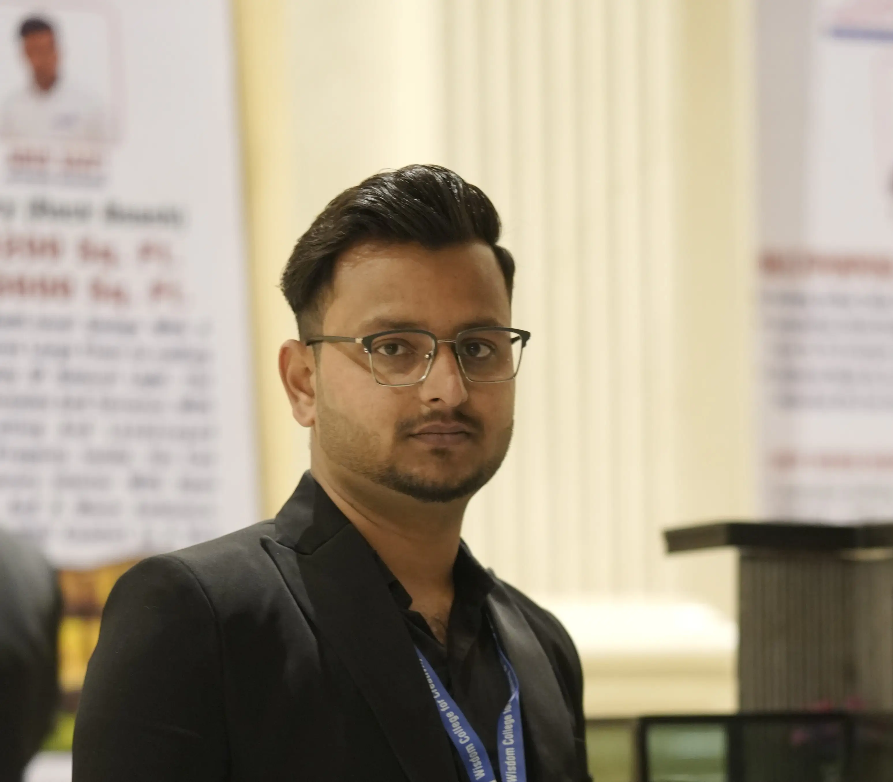 Alumnus Sahil at his first job